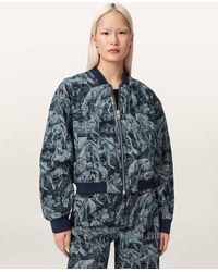 AllSaints - Kaytra Printed Denim Bomber - Lyst