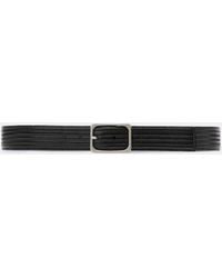 AllSaints - Alli Stitched Leather Bar-Buckle Belt - Lyst