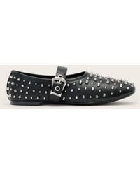 AllSaints - Sabine Leather Stud Shoes - Lyst