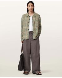 AllSaints - Solmar Knitted Check Cardigan - Lyst