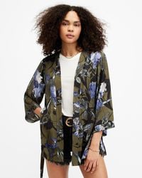 AllSaints - Carina Batu Floral Print Kimono, - Lyst