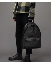 AllSaints Carabiner Leather Backpack - Black