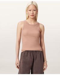 AllSaints - Rina Crew Neck Sleeveless Tank Top - Lyst