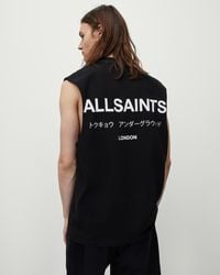 AllSaints - Underground Logo Sleeveless Tank Top, - Lyst
