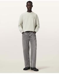 AllSaints - Insignia Crew Neck Cotton Sweatshirt - Lyst