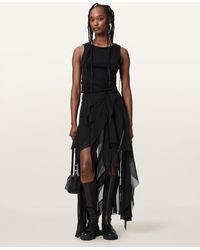 AllSaints - Melody Frill Maxi Skirt - Lyst