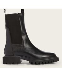 AllSaints - Hallie Leather Boots - Lyst