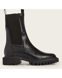 AllSaints - Hallie Leather Boots - Lyst