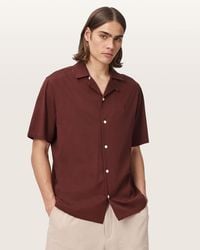 AllSaints - Hudson Relaxed Fit Ramskull Shirt - Lyst