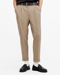 AllSaints - Tallis Slim Fit Cropped Tapered Trousers, - Lyst