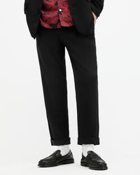 AllSaints - Helm Slim Fit Cropped Tapered Trousers - Lyst