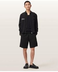 AllSaints - Hanbury Linen Blend Relaxed Fit Shorts - Lyst