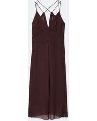 AllSaints - Fawn Viscose Midi Slip Dress - Lyst
