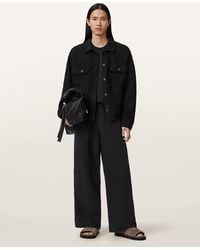 AllSaints - Korten Loose Fit Linen Blend Pants - Lyst