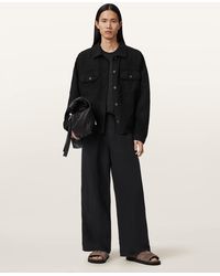 AllSaints - Korten Loose Fit Linen Blend Pants - Lyst