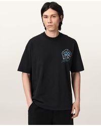 AllSaints - Affix Short Sleeve Oversized T-Shirt - Lyst