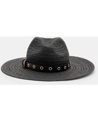 AllSaints - Delilah Straw Fedora Eyelet Hat, - Lyst