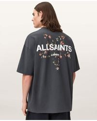 AllSaints - Pentacle Oversized Short Sleeve Graphic T-Shirt - Lyst