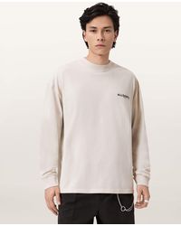 AllSaints - Hallis Long Sleeve Oversized T-Shirt - Lyst