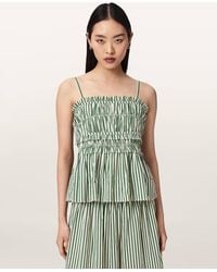 AllSaints - Kali Striped Cotton Cami Top - Lyst