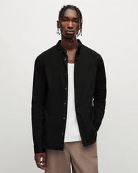 AllSaints - Hawthorne Ramskull Slim Stretch Fit Shirt - Lyst