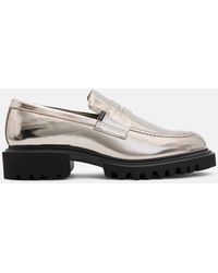 AllSaints - Lola Leather Loafers - Lyst