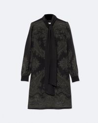 AllSaints - Jamie Printed Silk Dress - Lyst