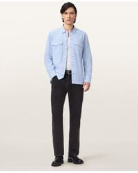 AllSaints - Spotter Slim Fit Overshirt - Lyst