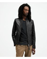 AllSaints - Cora Leather Jacket, - Lyst