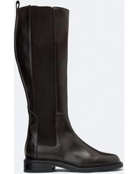 AllSaints - Bales Knee-High Leather Chelsea Boots - Lyst