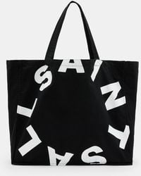 AllSaints - Large Tierra Logo Tote Bag, - Lyst