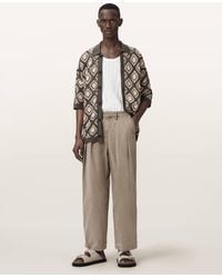 AllSaints - Becco Tapered Leg Pleated Pants - Lyst