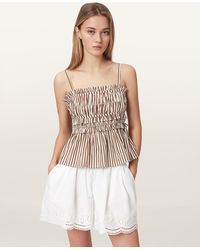 AllSaints - Kali Striped Cotton Cami Top - Lyst