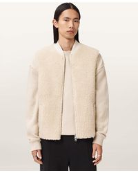 AllSaints - Otis Sherpa Boxy Vest - Lyst