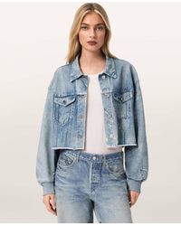 AllSaints - Cotton Anders Terry Illusion Shacket, /Us 2 - Lyst