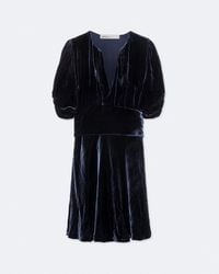 AllSaints - Ena Velvet Mini Dress - Lyst