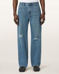 AllSaints - Lenny Loose Fit Wide Leg Denim Jeans - Lyst