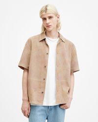 AllSaints - Dante Relaxed Fit Suede Shirt, - Lyst