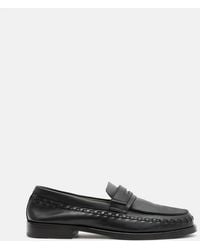 AllSaints - Sammy Leather Loafer Shoes - Lyst