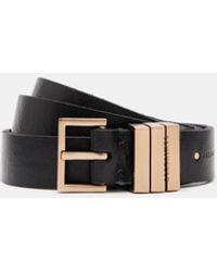 AllSaints - Bronty Skinny Leather Belt - Lyst