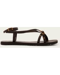 AllSaints - Tyla Eyelet Leather Buckle Sandals - Lyst