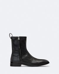 AllSaints - Dorian Zip-Up Leather Ankle Boots - Lyst