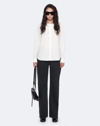 AllSaints - Amara Cotton-Blend Ruffle Shirt - Lyst