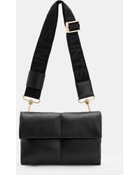 AllSaints - Ezra Leather Quilted Crossbody Bag, - Lyst
