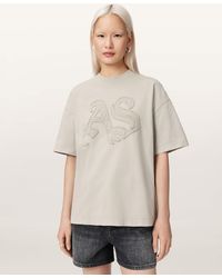 AllSaints - Insignia Oversized Etta T-Shirt - Lyst