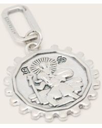 AllSaints - Large Coin Sterling Pendant Charm - Lyst