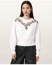 AllSaints - Drip Separo Embellished Sweatshirt - Lyst