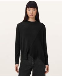 AllSaints - Isla Crew Neck Merino Sweater - Lyst