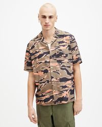 AllSaints - Solar Camouflage Print Relaxed Fit Shirt, - Lyst