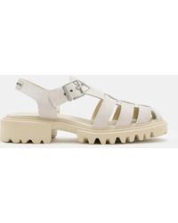 AllSaints - Nessa Chunky Leather Sandals, - Lyst